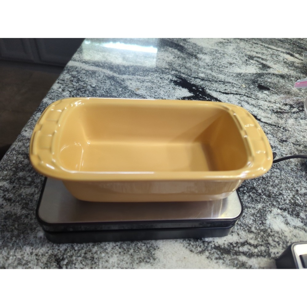 Longaberger Woven Traditions Butternut Small Loaf Dish ~ New Without Box